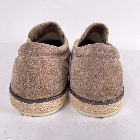Roan Melvern Gray Suede Slip On Laser Cut Espadrille Rubber Outsole Loafers 10.5 main image 8